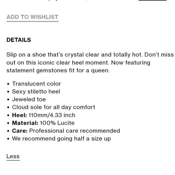 Good American Cinderella Crystal Jeweled Point Toe Clear Translucent Pumps - Picture 15 of 15